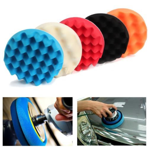 Set 5 Pezzi Disco Lucidante Applicatore Cera Tamponi Lucidatrice Grip Piastra di Supporto - Foto 3 di 3