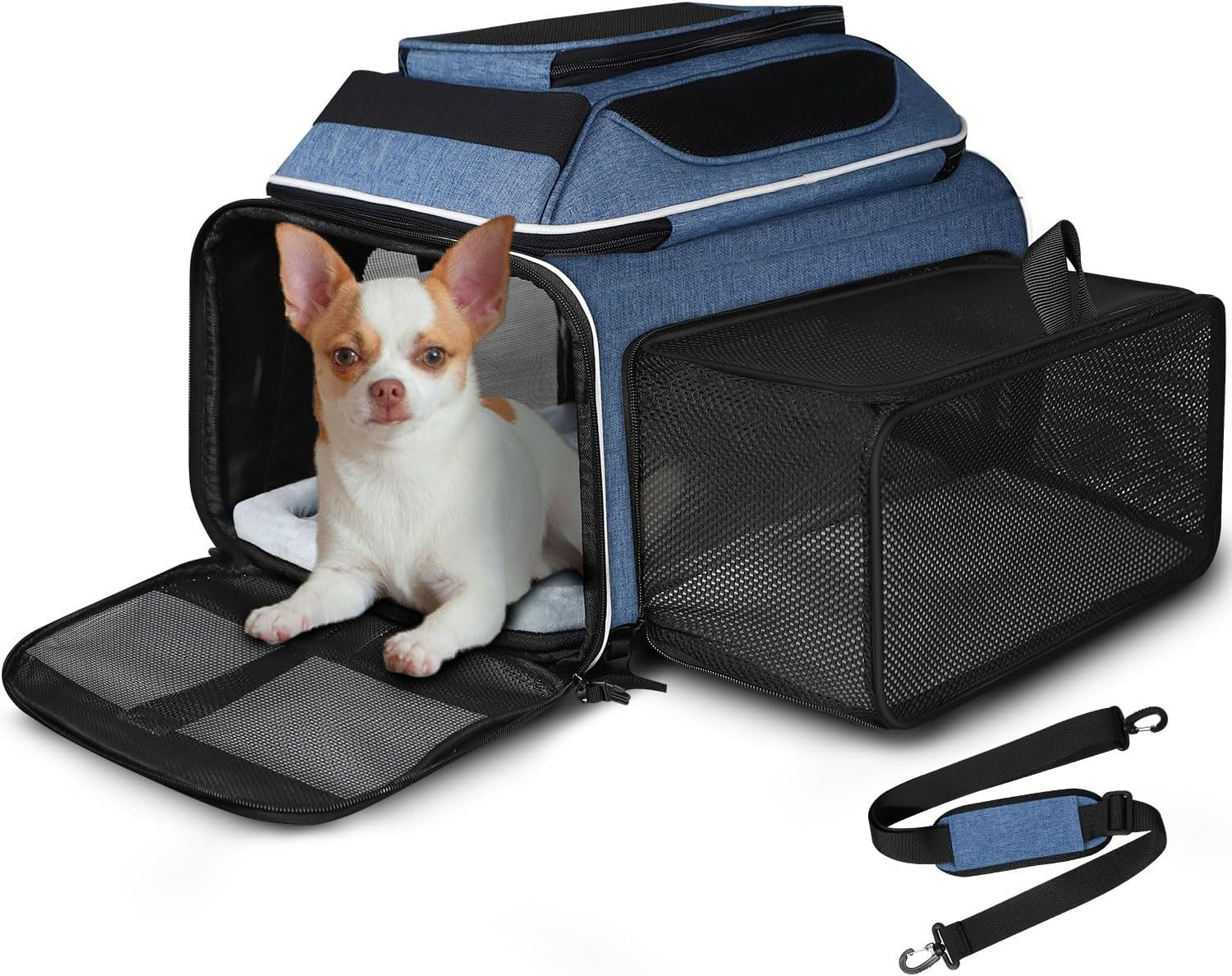 Trasportino Gatto e Cane Piccolo Espandibile 43x33x24 - Casa Dolce Casa
