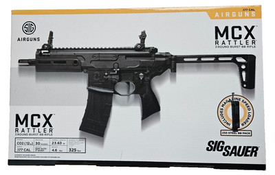 Sig Sauer Semi-Auto MCX Rattler  with 3-Round Full Auto  Burst CO2 BB Air Rifle