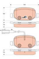 1 X Bremsbelagsatz BremsbeläGe TRW GDB1881 FüR