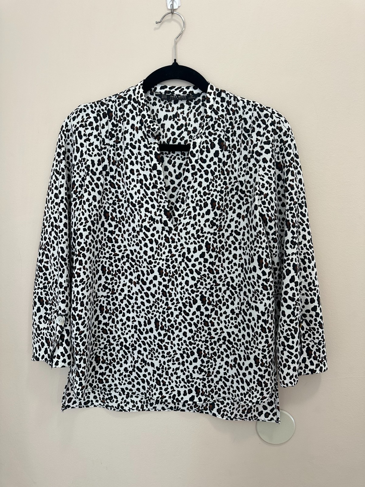 Zara Basic Leopard Print Light Fabric Long Sleeve… - image 2