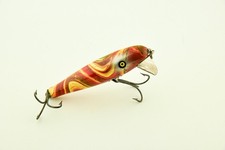 Vintage Pflueger Palomine Jr Minnow Scramble Finish Antique Fishing Lure JJ9