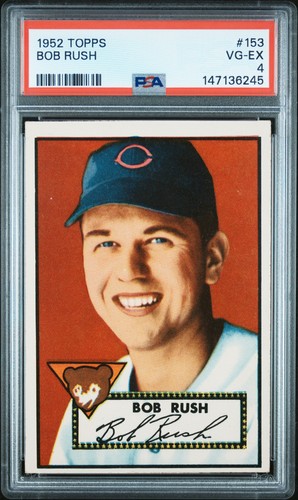 1952 Topps Bob Rush [Gray Back] #153 card