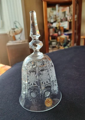 Cloche de table en cristal de Bohême taillé – Vintage - Photo 1/4