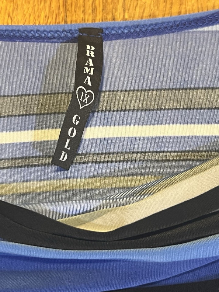 Robe Fourreau COS Bleu En Viscose, Encolure Drapée Et Lien – Taille M