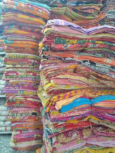 Großhandelsposten Kantha Quilt Floral Vintage Decke Baumwolle Wendedecke Überwurf - Bild 13 von 16