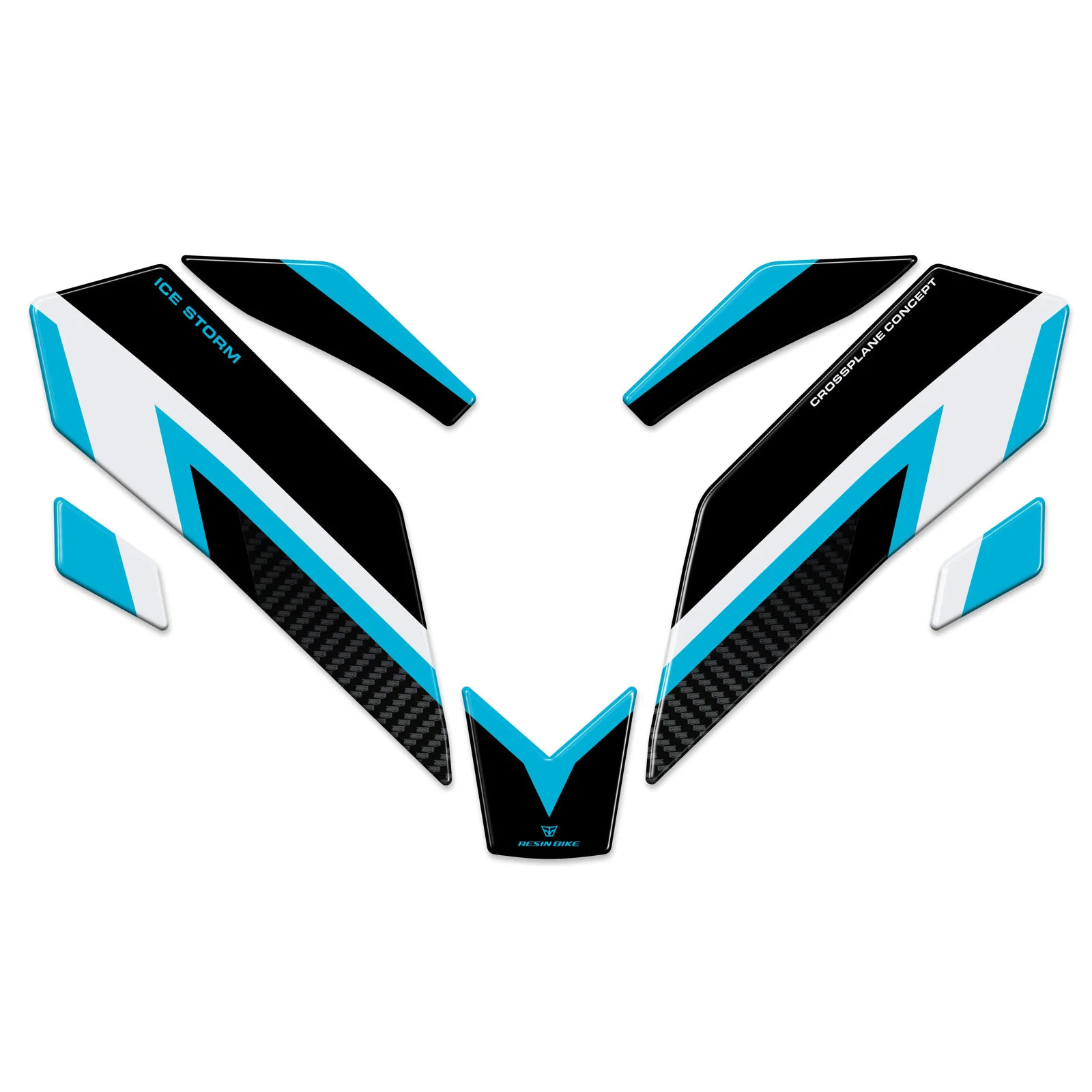 Resin Bike 3D Motorcycle Stickers - Frontal Area | Yamaha MT-07 2025>2026
