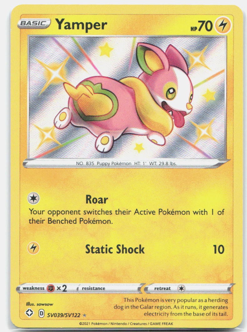 Yamper Shiny Holo Rare Shining Fates: Shiny Vault SV039/SV122 NM