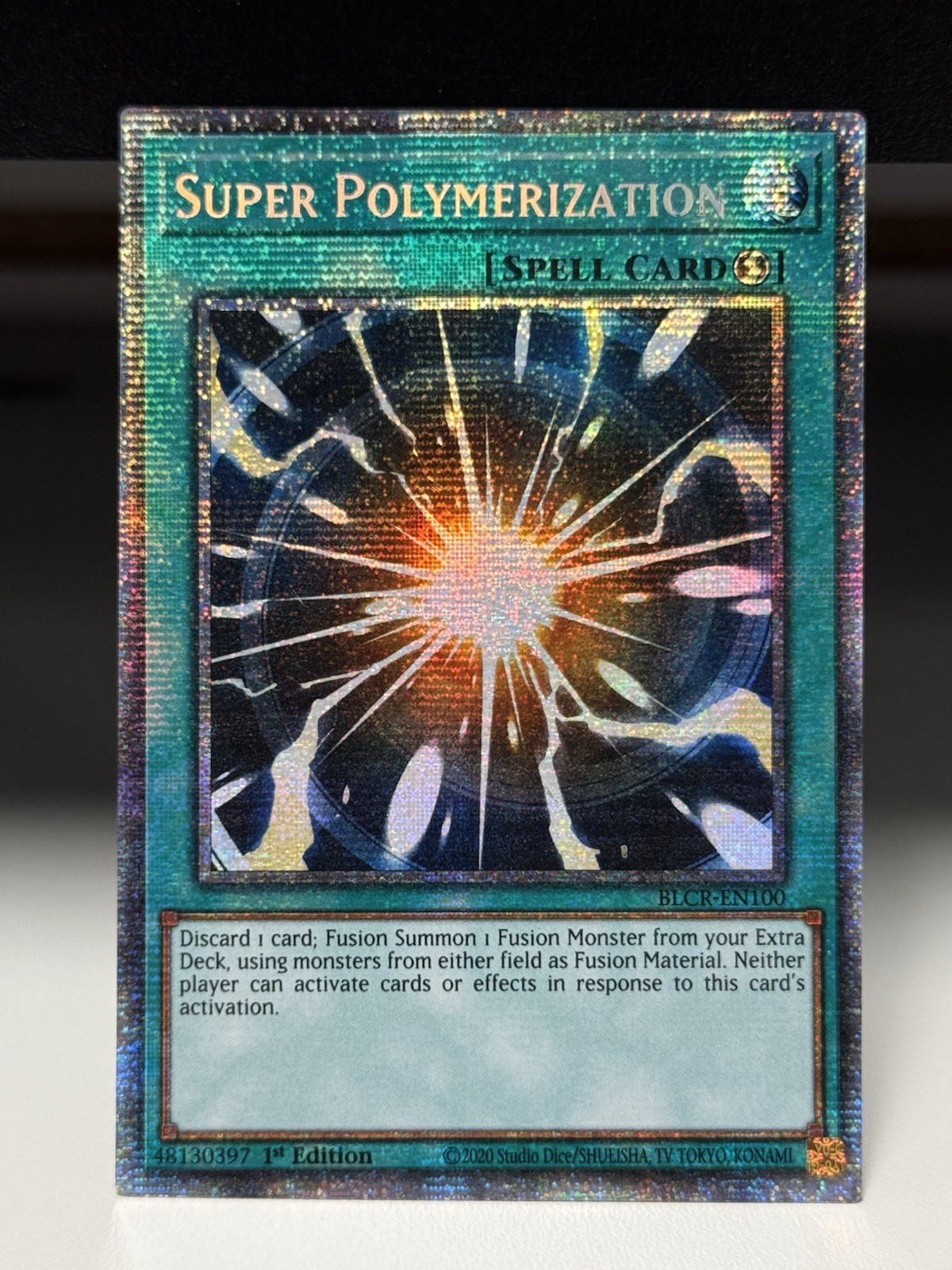 Super Polymerization BLCR-EN100 YuGiOh Battles of Legend: Crystal Revenge trading card — raw and PSA graded price guide