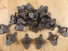 100 OPEN HERE CAST IRON WALL MOUNTED POP BOTTLE OPENERS BEER HOME BAR KITCHEN 