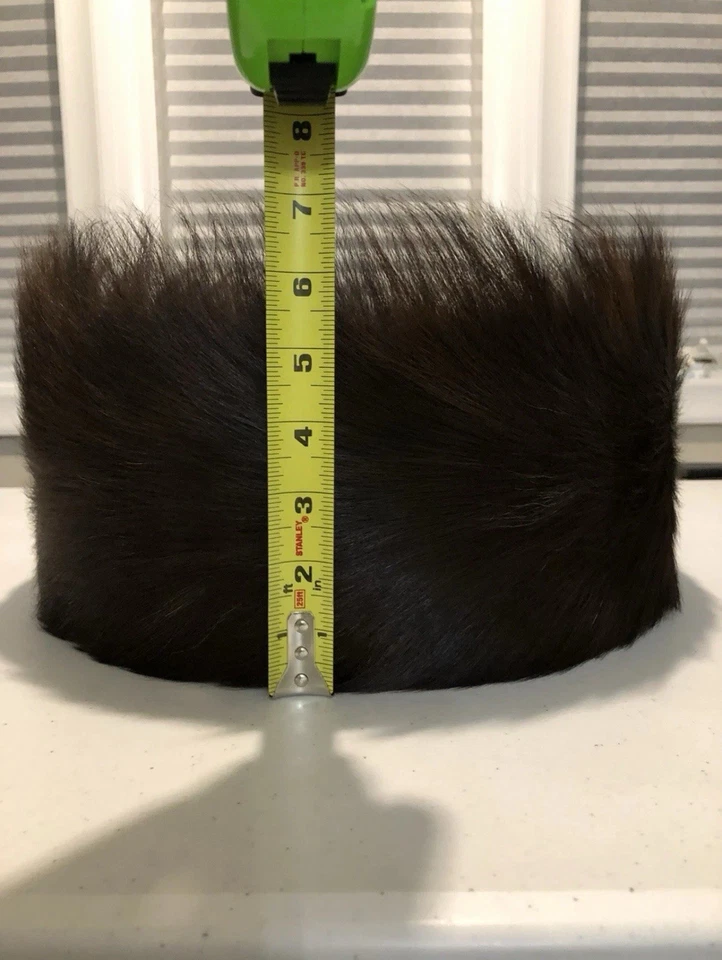 Sombrero de piel natural real hecho a mano jasídico Shtreimel - Excelente estado con CAJA Foto 2 de 4