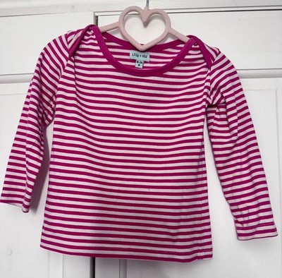 Lilly + Sid Langarmshirt Bio-Baumwolle rosa gestreift 18-24 Monate