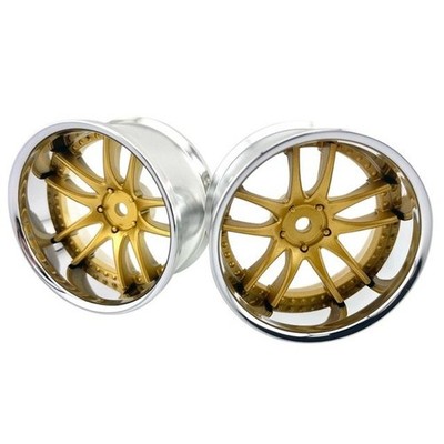 WORK EMOTION CR3P Wheel Deep Rim Off 8 Candy Gold 2 Stück für 1/10 Drift RC A...