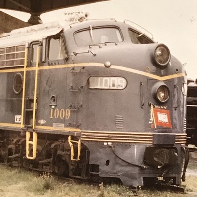 Wabash Railroad WAB #1009 EMD E8A Lokomotive 1970 Schnappschuss Foto Roanoke VA