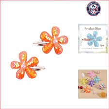 2Pcs Sequins Flower Hair Clips for Girls Cute Snap Hair Clips with Pearl Hair...