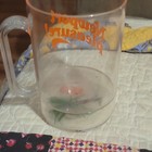 Newport Pleasure Clear Plastic Mug Cup w/ Handle, Orange Logo — photo 3