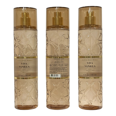 Bath & Body Works VIVA VANILLA Fine Fragrance Mist 8 oz (3-PACK)