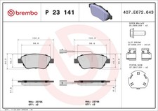BREMBO Bremsbelagsatz Scheibenbremse PRIME P 23 141 für FIAT CITROËN ALFA PUNTO