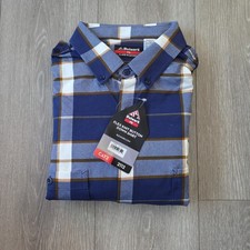 Bulwark FR Flex Knit Button Down Shirt Size XL Blue