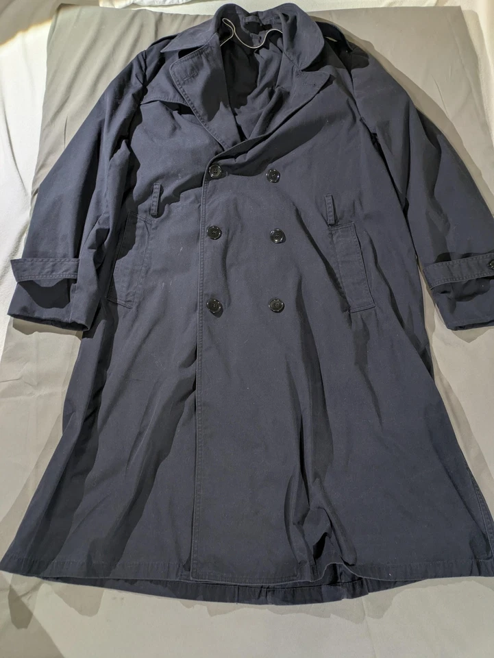 Vintage US Army All Weather Coat Mens 46L Black Trench Overcoat Military 90s - Image 4 of 4