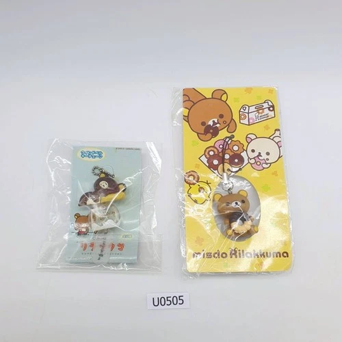 Rilakkuma U505 Rilakkuma Misdo Mister Donut San-X 2010 Keychain set 1" TAG Japan