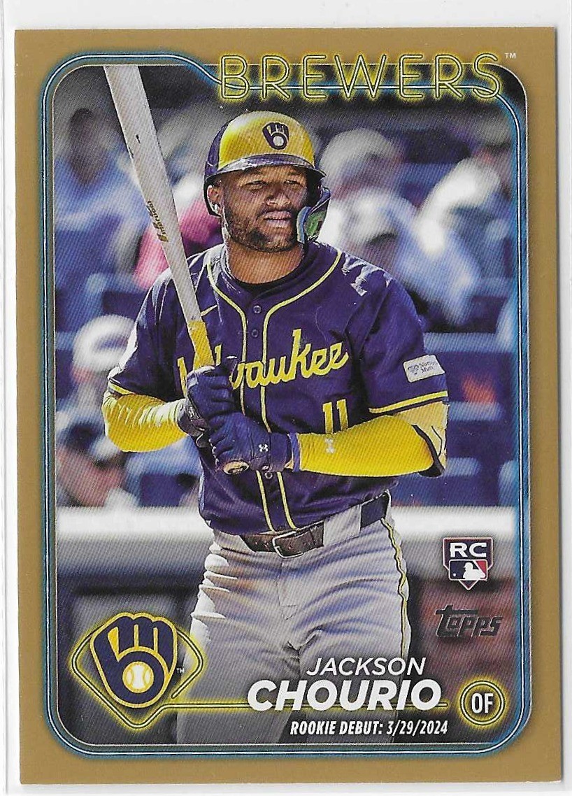 2024 Topps Update Rookie Debut Gold 0316/2024 Jackson Chourio #US155 **RC**