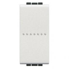 BTICINO LIVINGLIGHT PULSANTE ASSIALE 1 POLO 1 MODULO COLORE BIANCO N4055N