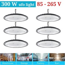 6 Pcs 300W UFO Led High Bay Light Commercial Industrial Warehouse Factory Light