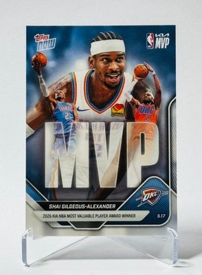 2025-26 NBA Topps NOW - Shai Gilgeous-Alexander Kia MVP Award #MVPA Thunder