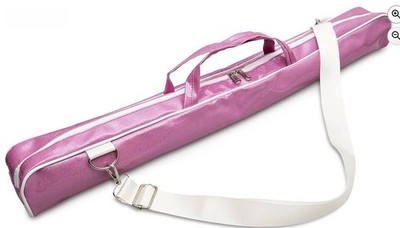 Pink Twirling Baton Bag Case 30in Waterproof PU Leather Shoulder Strap Majorette