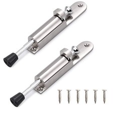 2 Pack Kickdown Door Stop, CertBuy Stainless Steel Easy Step Door Stopper Spr...