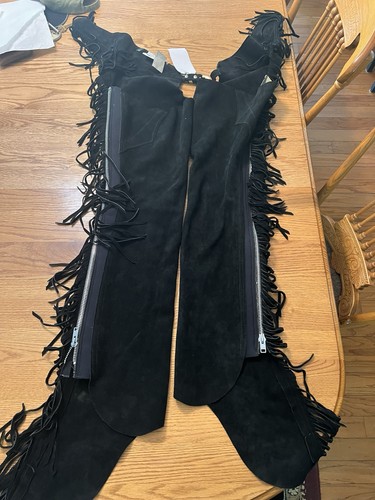 Rods Equestrian Riding Horse Black Suede Full Chaps Show Casual