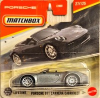 Matchbox Porsche 911 992 Carrera Cabriolet 27/125 1:64 Modellauto 2025 Spielzeug