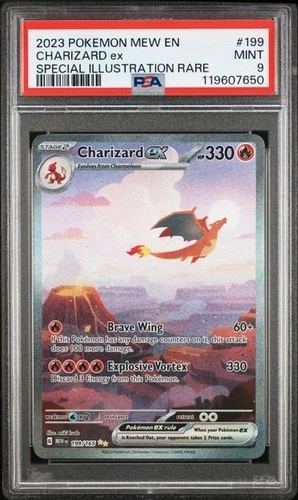 Charizard ex 199/165 SIR - 2023 Pokemon Mew En PSA 9 MINT