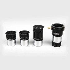 1.25 Inch Plossl Eyepiece Kit 4 10 25 mm  2X Barlow Lens Telescope Accessory