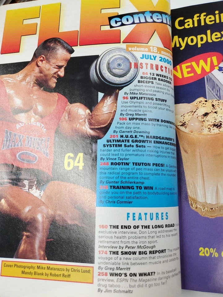 FLEX MAGAZINE JULY 2000 w/ Poster Models of Flex Don Long MLB - Image 3 of 4