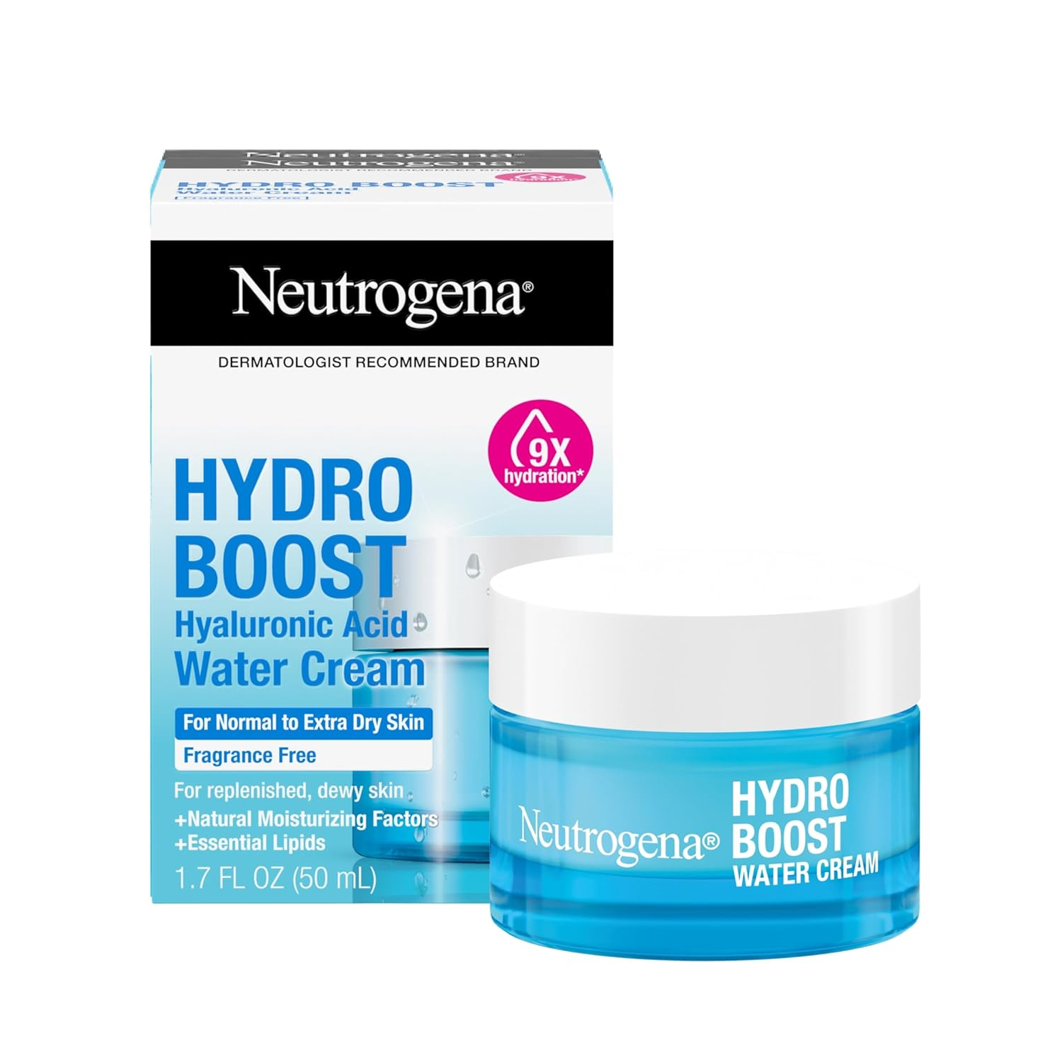 Hydro Boost Skincare Set with Fragrance-Free Gel Cream Moisturizer for Hydrated Skin