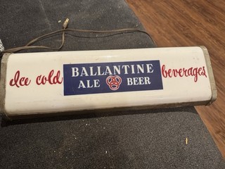 Vintage Ballantine Ale Beer Lighted Bar Sign Ice Cold Beverages As Is Untested