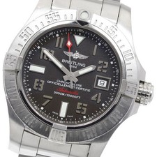 BREITLING AVENGER II SEAWOLF A17331 44mm SS Black Dial Automatic Date #C377 6