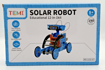   TEMI 12-in-1 Solar Robot STEM Kit   190 PCS   DIY Build   Ages 8+   Brand New