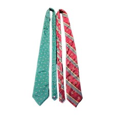 2x Nice USA Made 100 Silk Neck Ties Tommy Hilfiger  Ralph Lauren Chaps - EUC