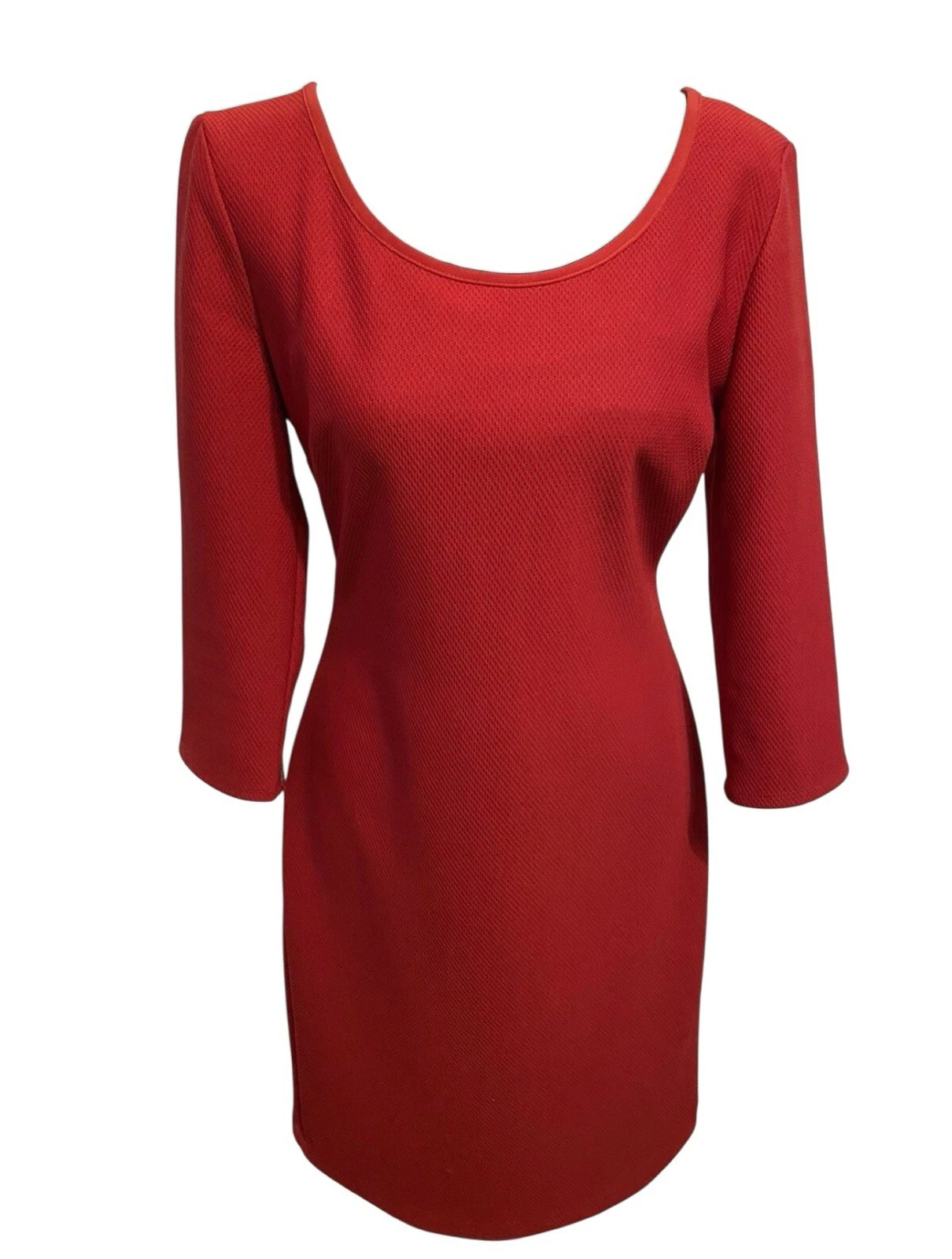 Abito donna Bisou Bisou taglia 8 rosso sexy schiena bodycon data notte San Valentino