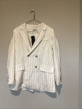 Women's XS Ivory Suit Blazer Jacket Long Sleeve Single-Breasted Business