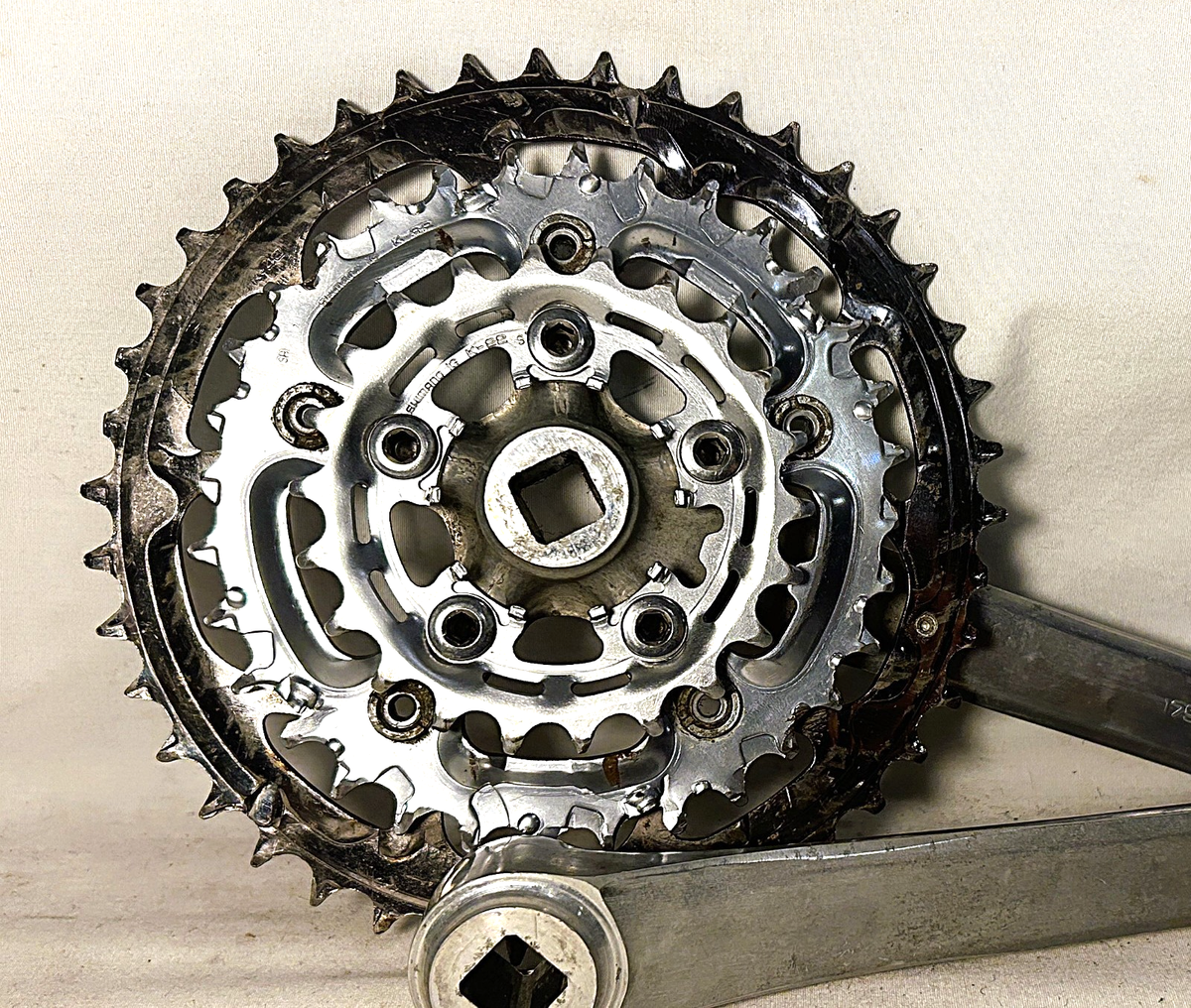 Vintage SHIMANO STX FC-MC32 triple crankset mountain bike mtb road