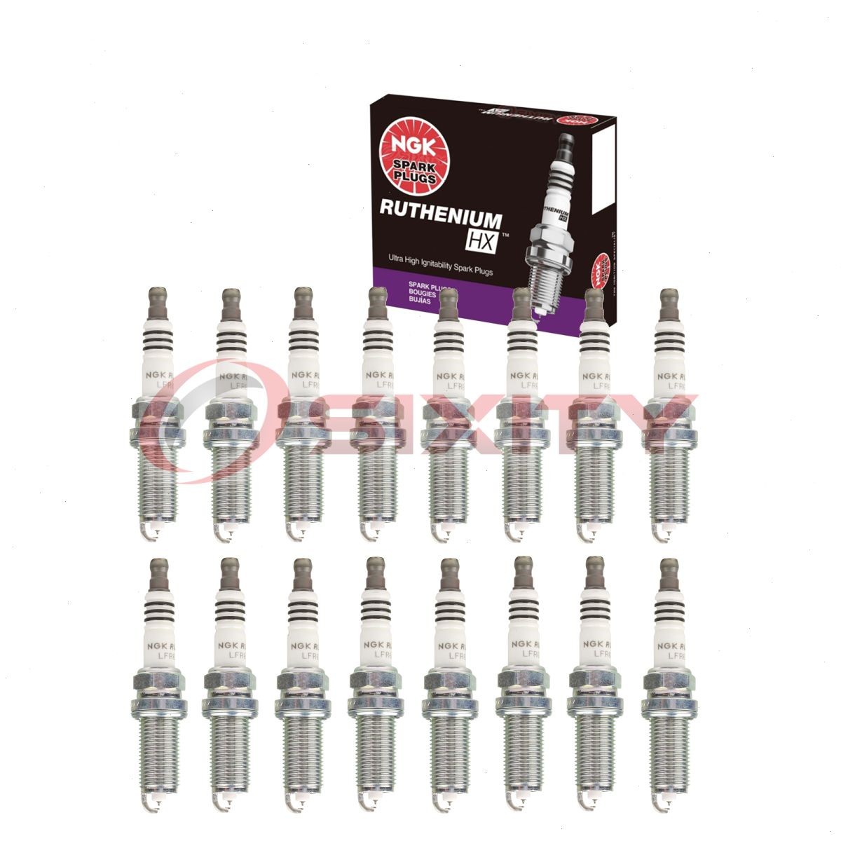 16 pcs NGK Ruthenium HX Spark Plugs for 2003-2006 Mercedes-Benz E55 AMG 5.5L xc