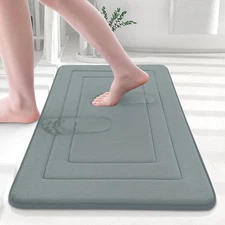 Memory Foam Bathroom Rug Mat 24x16 Ultra Soft and Absorbent Machine Wash Dry