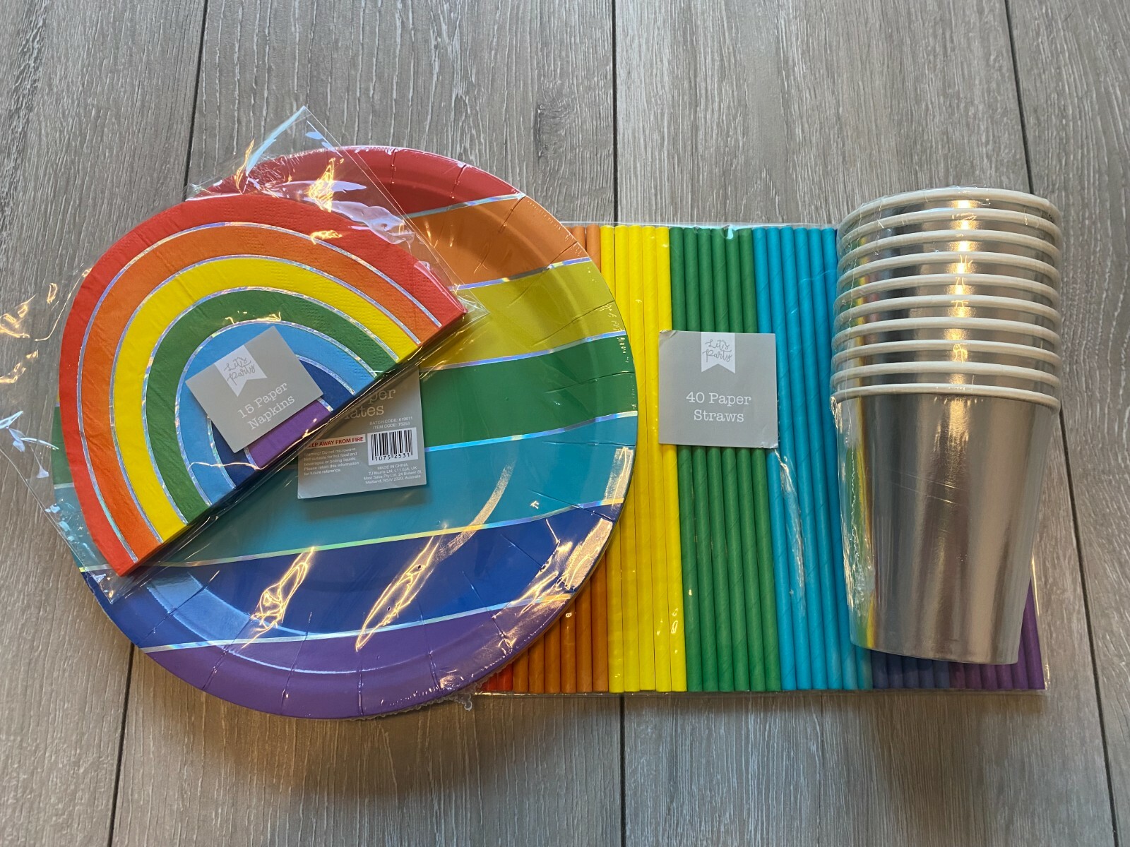 Rainbow Birthday Party Set Plates Napkins Cups Straws Pride Table Decorations eBay