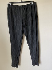 Women  s Black Mid Rise Stretch Skinny Pull On Joggers s 2XL