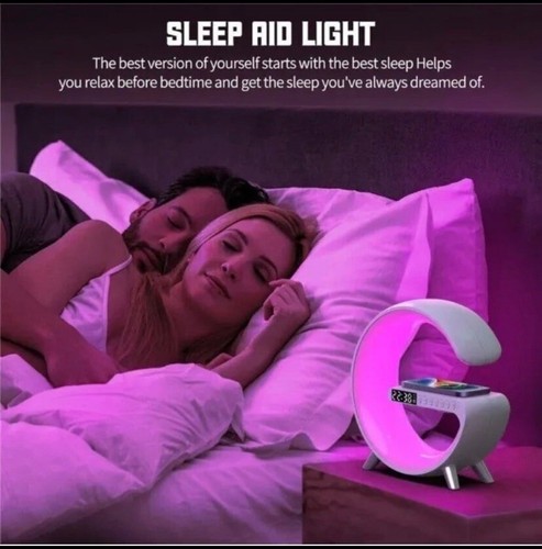 Smart Fast Wireless Charger Alarm Clock Dimmable Lamp - Picture 5 of 8