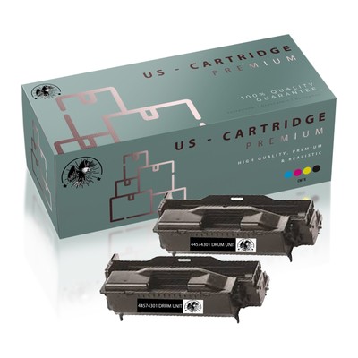 2PK 44574301 Type B2 Black Drum Unit Compat Okidata B431DN MB461-471W-491+LP MFP